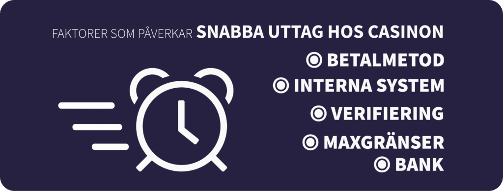 faktorer för snabba uttag