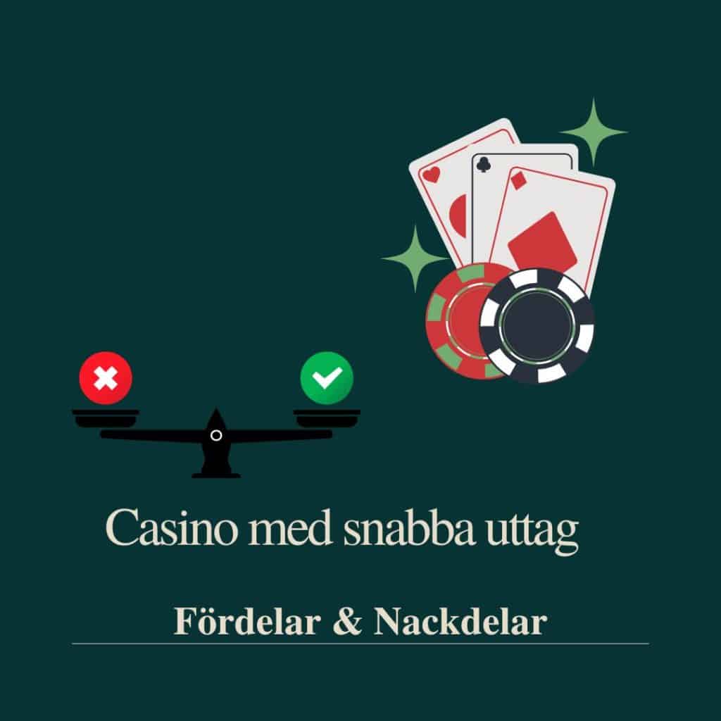 Casino med snabba uttag - Fördelar & Nackdelar